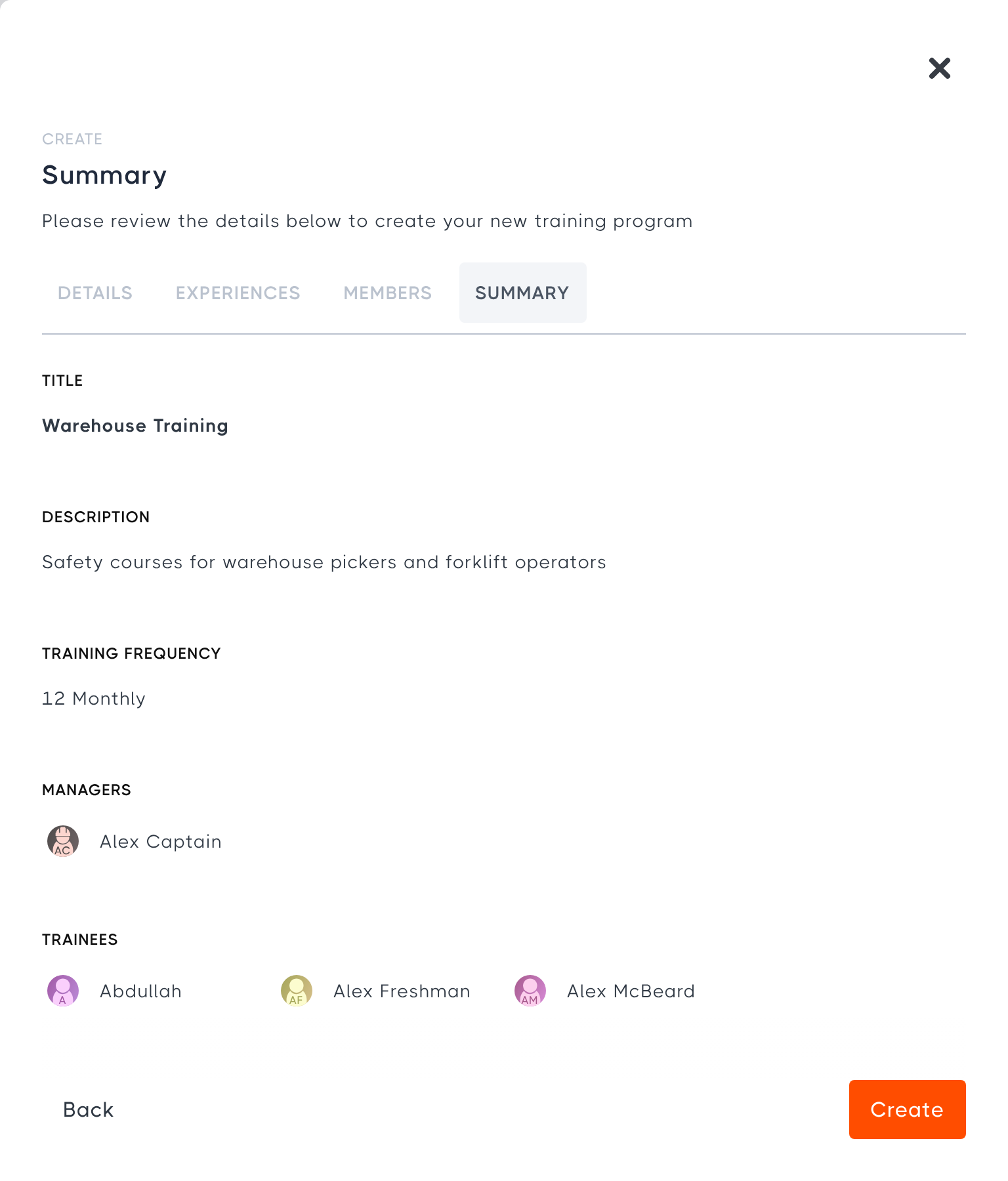 Step 4: reviewing the summary